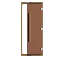 Saunadeur SAWO Brons glas: Glasdeur 79x189 cm, Standard Style Brons, Cedar, booggreep