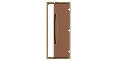 Saunadeur SAWO Brons glas: Glasdeur 79x189 cm, Standard Style Brons, Cedar, booggreep