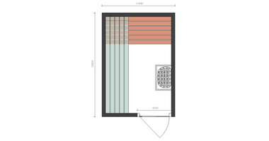 Sauna Zelfbouwpakket 140x200cm
