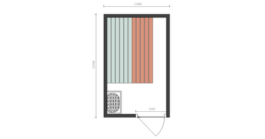 Sauna Zelfbouwpakket 140x220cm