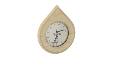 Sawo Waterdruppel Sauna Thermo-Hygrometer