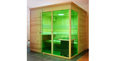 Collaxx kleurentherapie FLUSH-XL tbv saunacabines  tot 12m2 / diverse houtsoorten