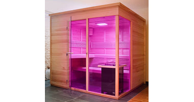 Collaxx kleurentherapie FLUSH-XL tbv saunacabines  tot 12m2 / diverse houtsoorten