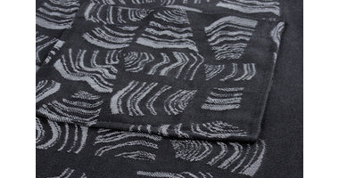 Badjas jacquard zwart