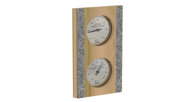 Sawo Verticale Rechthoekige Sauna Thermo-Hygrometer Speksteen Accent