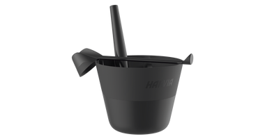 Harvia Zwarte Click Sauna Emmer & Lepel Set