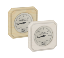 Sawo Vierkante Sauna Thermometer met Gesneden Hoek