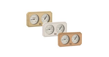Sawo Rechthoekige Sauna Thermo-Hygrometer met Gesneden Hoeken