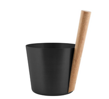 Rento Zwart Aluminium Sauna-emmer 5L met Gebogen Greep