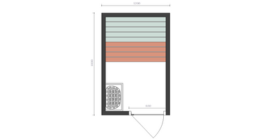 Sauna Zelfbouwpakket 120x180cm