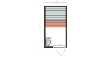 Sauna Zelfbouwpakket 120x220cm