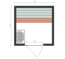 Sauna Zelfbouwpakket 140x140cm