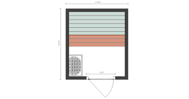 Sauna Zelfbouwpakket 140x160cm