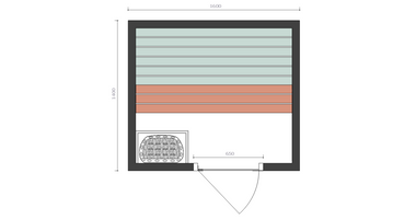 Sauna Zelfbouwpakket 160x140cm