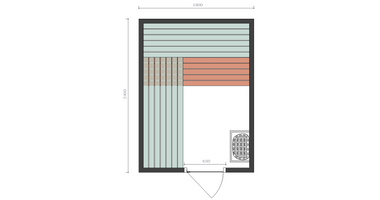 Sauna Zelfbouwpakket 180x240cm