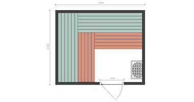 Sauna Zelfbouwpakket 240x200cm