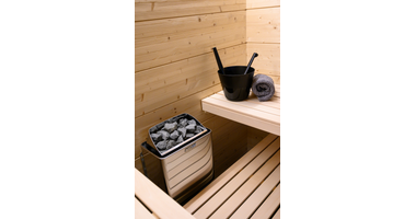 Harvia Zwarte Click Sauna Emmer & Lepel Set