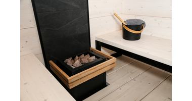 Harvia Zwarte Aluminium Sauna Emmer & Lepel Set