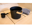 Harvia Zwarte Aluminium Sauna Emmer & Lepel Set
