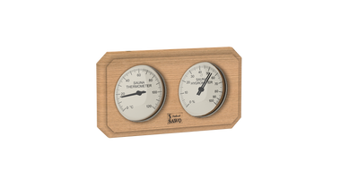 Sawo Rechthoekige Sauna Thermo-Hygrometer met Gesneden Hoeken