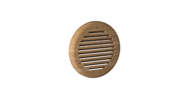 Ontluchting  Hout Cover Rond  Ø160mm Ceder