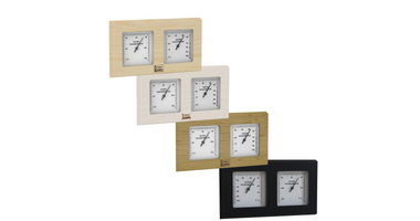 Sawo Dubbel Vierkante Sauna Thermo-Hygrometer