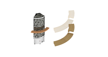 Sawo Kachelinbedding Hoek Hout voor Tower Heater en Aries Saunakachel