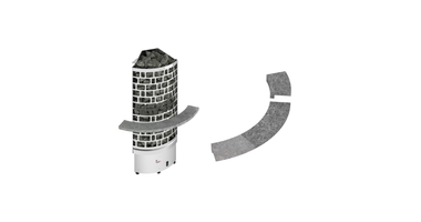 Sawo Kachelinbedding Hoek Speksteen voor Tower Heater en Aries Saunakachel